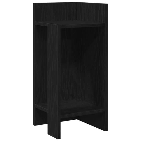 vidaXL sivupöydät 2 kpl hyllyllä Musta 25,5x27x60 cm