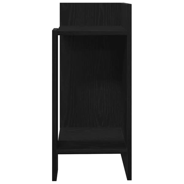 vidaXL sivupöydät 2 kpl hyllyllä Musta 25,5x27x60 cm
