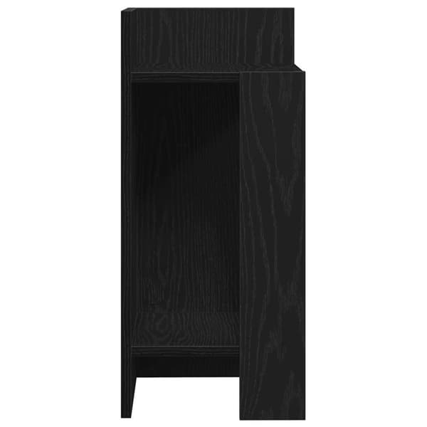 vidaXL sivupöydät 2 kpl hyllyllä Musta 25,5x27x60 cm