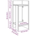 Pikkukuva 11 / 11: vidaXL sivupöydät 2 kpl hyllyllä Musta 25,5x27x60 cm