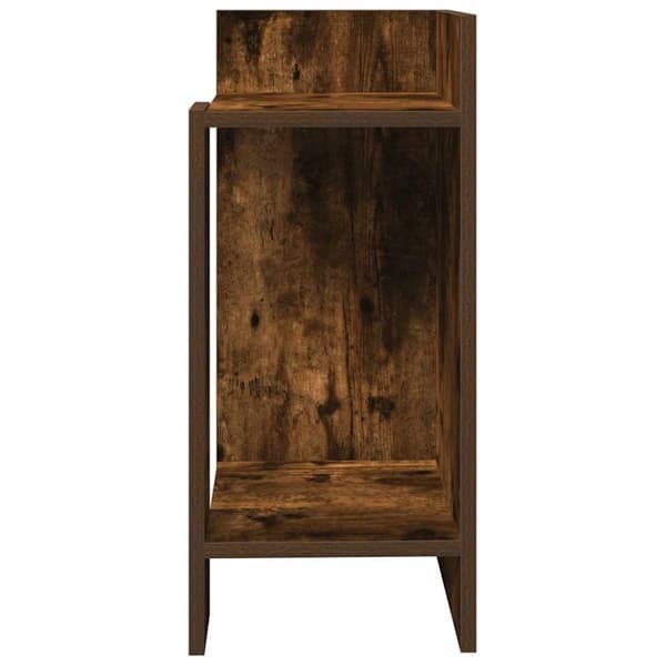 vidaXL Sidebord 2 stk med hylle røkt eik 25,5x27x60 cm