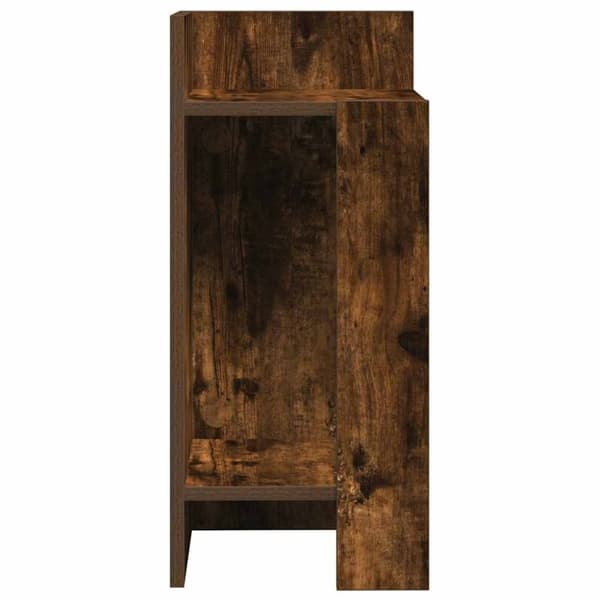 vidaXL Sidebord 2 stk med hylle røkt eik 25,5x27x60 cm