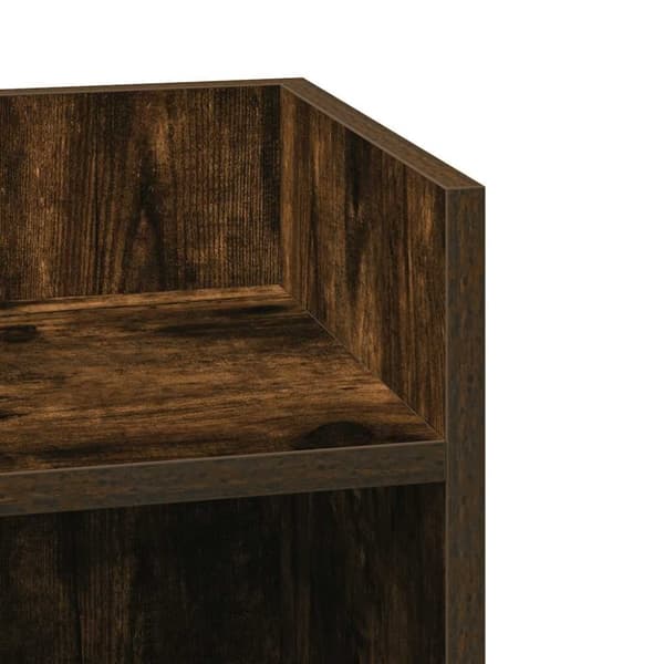 vidaXL Sidebord 2 stk med hylle røkt eik 25,5x27x60 cm
