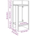 Miniatyrbilde 11 av 11: vidaXL Sidebord 2 stk med hylle røkt eik 25,5x27x60 cm