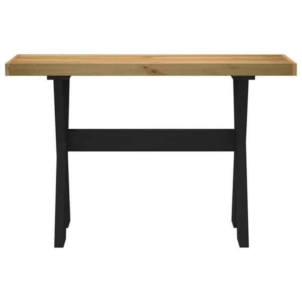 vidaXL konsolbord NOAIN X-formede ben 120x30x75cm massivt træ fyrretræ