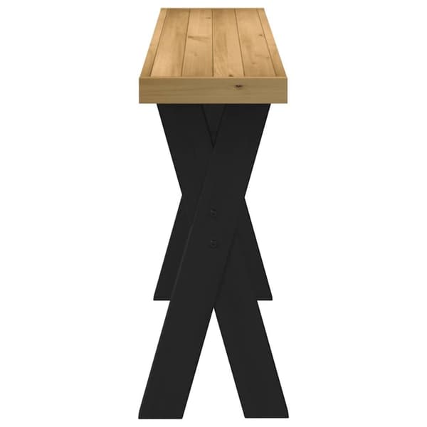 vidaXL konsolbord NOAIN X-formede ben 120x30x75cm massivt træ fyrretræ