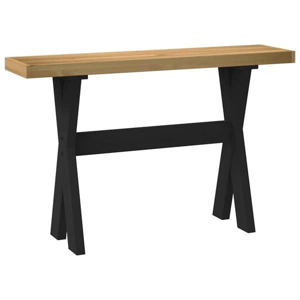 vidaXL konsolbord NOAIN X-formede ben 120x30x75cm massivt træ fyrretræ