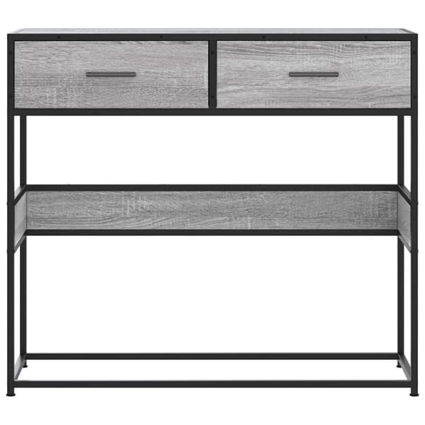 vidaXL konsolbord 90x35x80 cm konstrueret træ grå sonoma-eg