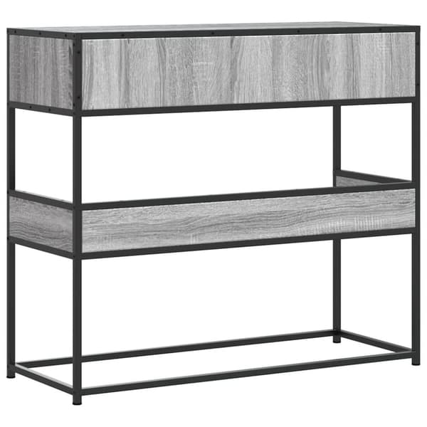 vidaXL konsolbord 90x35x80 cm konstrueret træ grå sonoma-eg