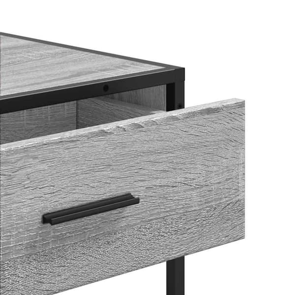vidaXL konsolbord 90x35x80 cm konstrueret træ grå sonoma-eg