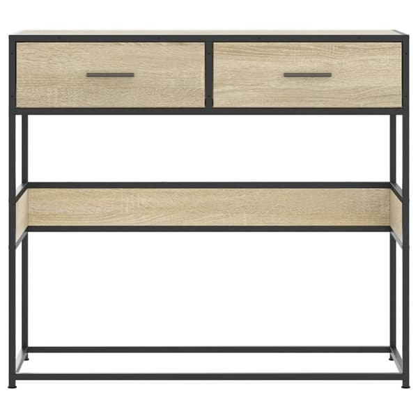 vidaXL konsolbord 90x35x80 cm konstrueret træ sonoma-eg