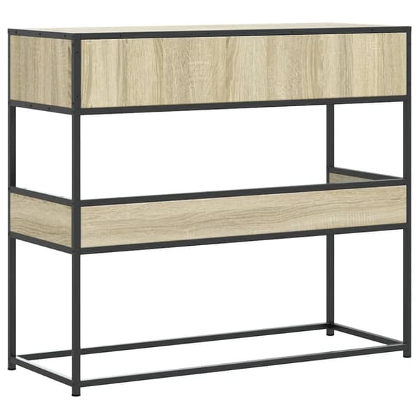 vidaXL konsolbord 90x35x80 cm konstrueret træ sonoma-eg