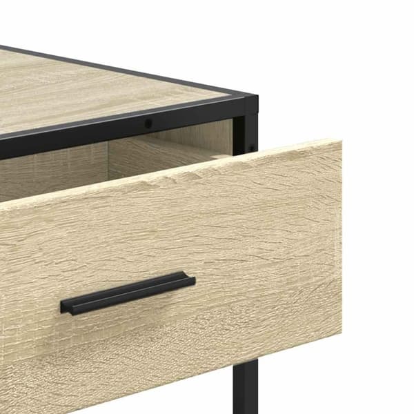 vidaXL konsolbord 90x35x80 cm konstrueret træ sonoma-eg