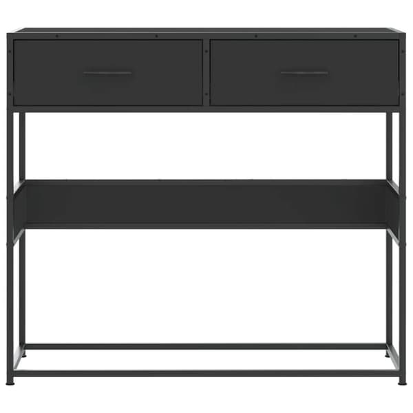 vidaXL Konsolipöytä musta 90x35x80 cm tekninen puu