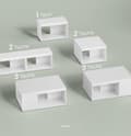 Miniatyrbillede 3 af 5: Rootz 3-delt sofabord - Redeborde - Spånplade - Opbevaringsplads - 30 cm x 60 cm x 40 cm - Snehvide