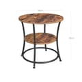 Miniatyrbillede 6 af 6: Sidebord - med 2 hylder - Industriel design - Brun/sort
