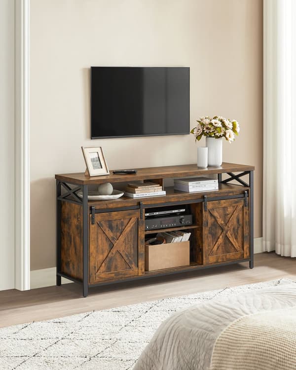 Tv-möbler-land stil-vintage brun-zwart