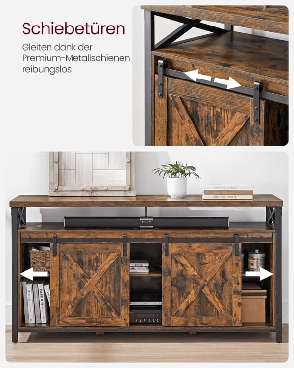 Tv-möbler-land stil-vintage brun-zwart