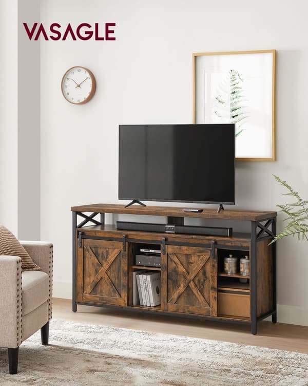 Tv-möbler-land stil-vintage brun-zwart
