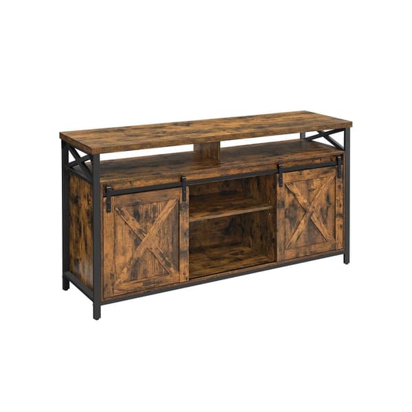 Tv-möbler-land stil-vintage brun-zwart