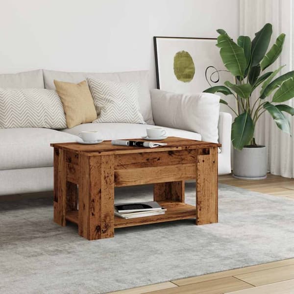 vidaXL Soffbord gammalt trä 79x49x41 cm konstruerat trä