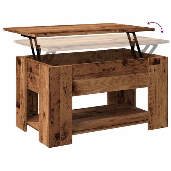 vidaXL Soffbord gammalt trä 79x49x41 cm konstruerat trä
