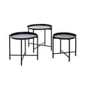 Miniatyrbild 1 av 4: Set med 3 soffbord - LOUNGITUDE - LIROY - Svart metall - Modernt - Design