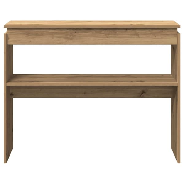 vidaXL Konsolbord artisan ek 102x30x80 cm konstruerat trä