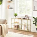 Miniatyrbillede 3 af 4: Stort konsolbord med 3 hylder, guld