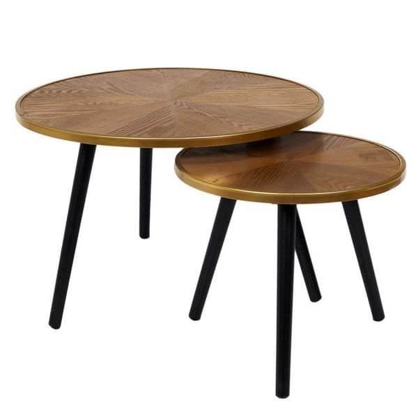 Set med 2 st "felix" häckbord 40cm Natur & Svart - Paris Prix Marron
