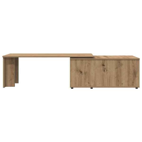 vidaXL Soffbord artisan ek 150x50x35 cm konstruerat trä