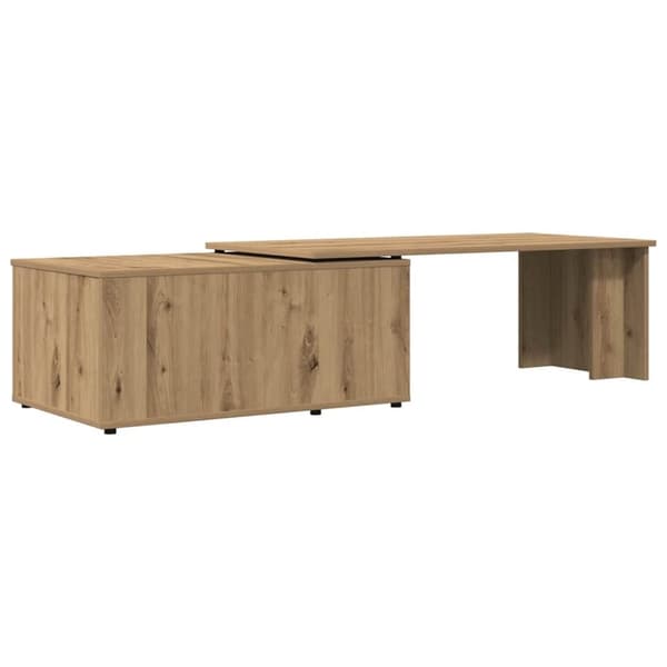 vidaXL Soffbord artisan ek 150x50x35 cm konstruerat trä