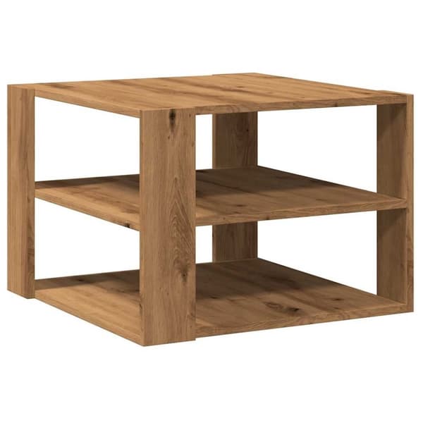 vidaXL Salongbord artisan eik 58x58x40 cm konstruert tre