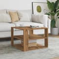 Miniatyrbilde 4 av 10: vidaXL Salongbord artisan eik 58x58x40 cm konstruert tre