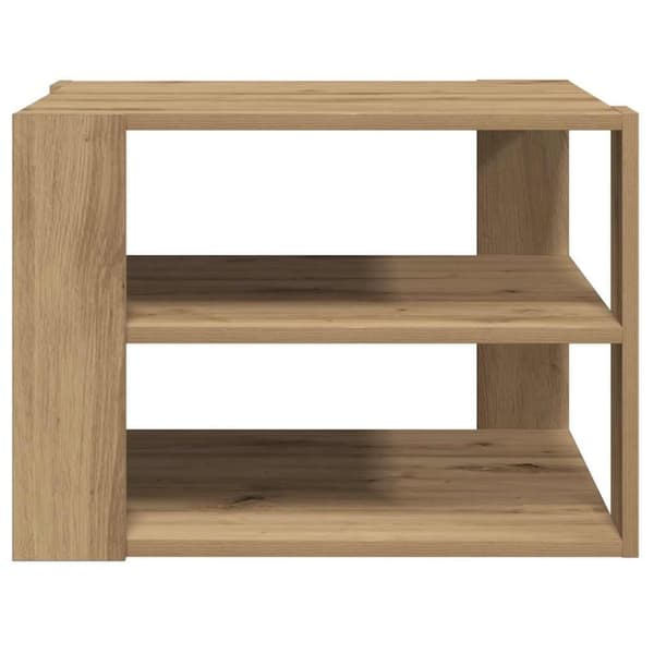 vidaXL Salongbord artisan eik 58x58x40 cm konstruert tre