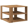 Miniatyrbilde 7 av 10: vidaXL Salongbord artisan eik 58x58x40 cm konstruert tre