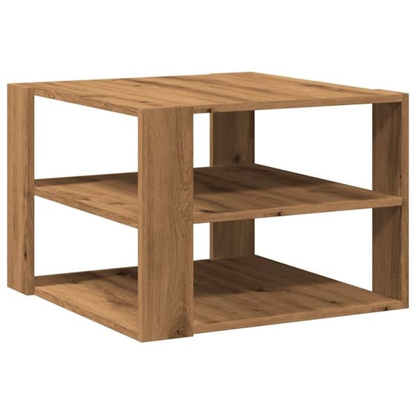 vidaXL Salongbord artisan eik 58x58x40 cm konstruert tre
