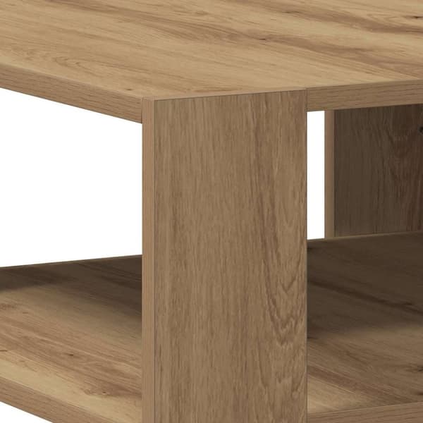 vidaXL Salongbord artisan eik 58x58x40 cm konstruert tre