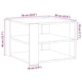 Miniatyrbilde 10 av 10: vidaXL Salongbord artisan eik 58x58x40 cm konstruert tre
