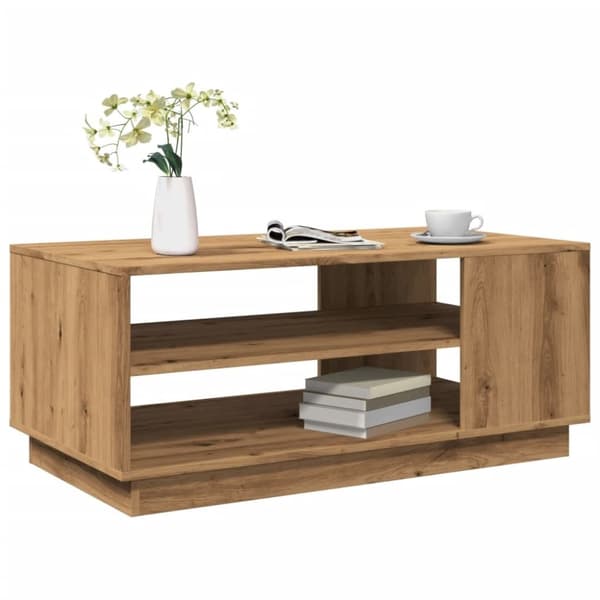 vidaXL Sohvapöytä artesaani tammi 102x55x43 cm tekninen puu