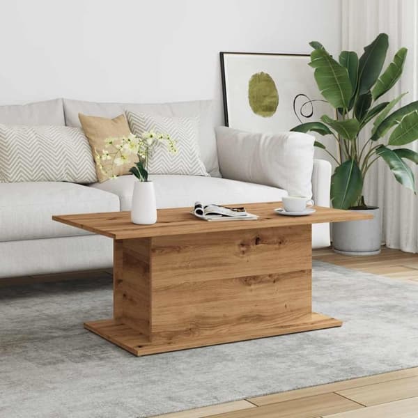 vidaXL Soffbord artisan ek 102x55,5x40 cm konstruerat trä