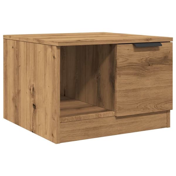 vidaXL Salongbord artisan eik 50x50x36 cm konstruert tre