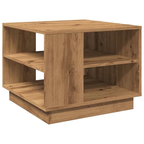 vidaXL sofabord 55x55x42 cm konstrueret træ kunsteg