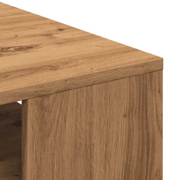 vidaXL sofabord 55x55x42 cm konstrueret træ kunsteg