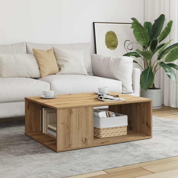 vidaXL Salongbord artisan eik 90x67x33 cm konstruert tre