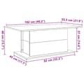 Miniatyrbillede 10 af 10: vidaXL sofabord 102x55,5x40 cm konstrueret træ kunsteg