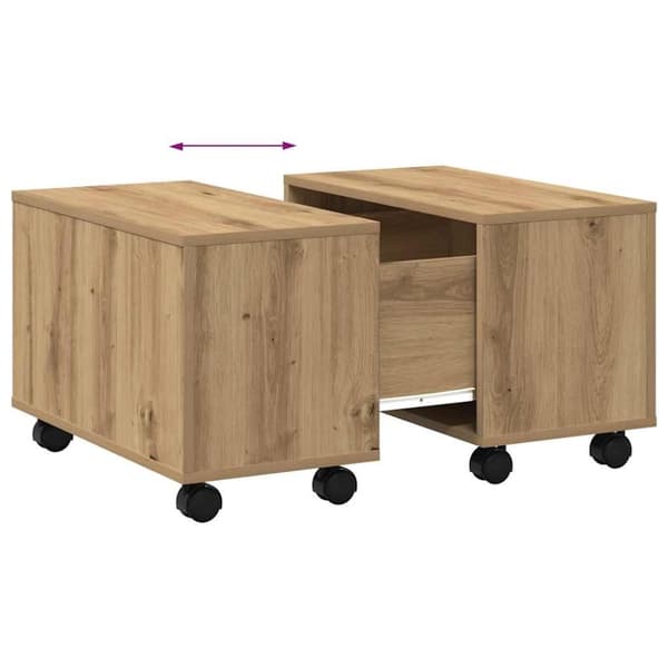 vidaXL sofabord 60x60x38 cm konstrueret træ kunsteg
