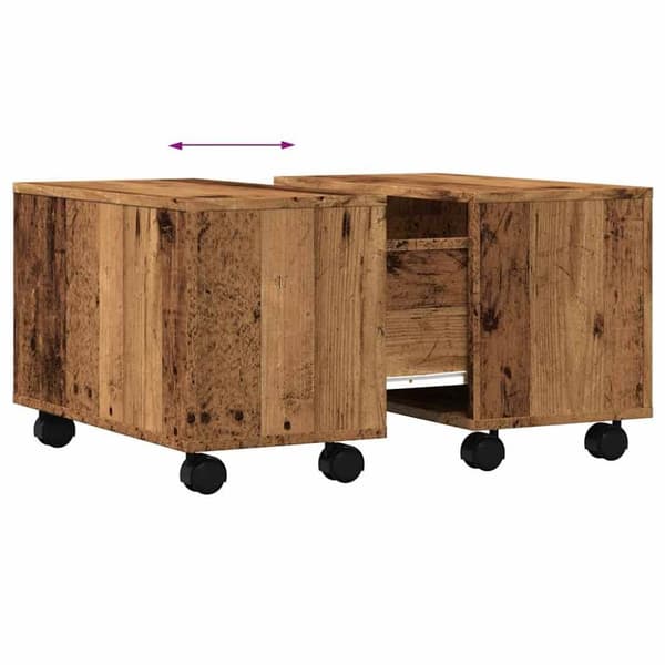 vidaXL Salongbord gammelt tre 60x60x38 cm konstruert tre