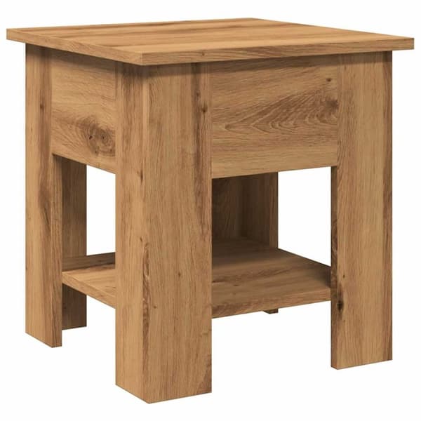 vidaXL Soffbord artisan ek 40x40x42 cm konstruerat trä