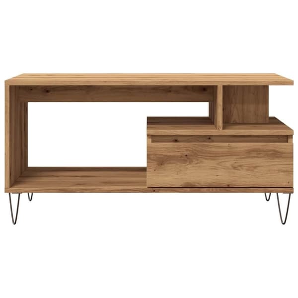 vidaXL Salongbord artisan eik 90x49x45 cm konstruert tre